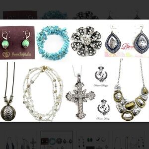 50 Piece Resale lot Premier Designs Necklaces and Earrings-Wholesale